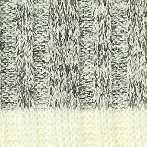Cream Horizontal-Stripe Rib Knit, Poly-Viscose, 185 gsm