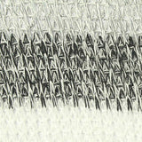 White Horizontal-Stripe Chunky Knit, Viscose-Poly — texture
