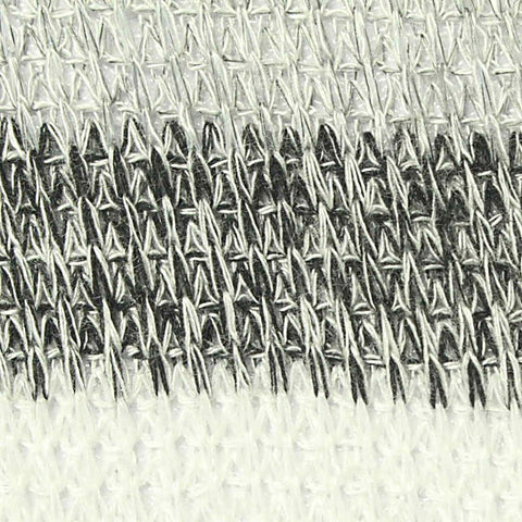 White Horizontal-Stripe Chunky Knit, Viscose-Poly, 176 gsm