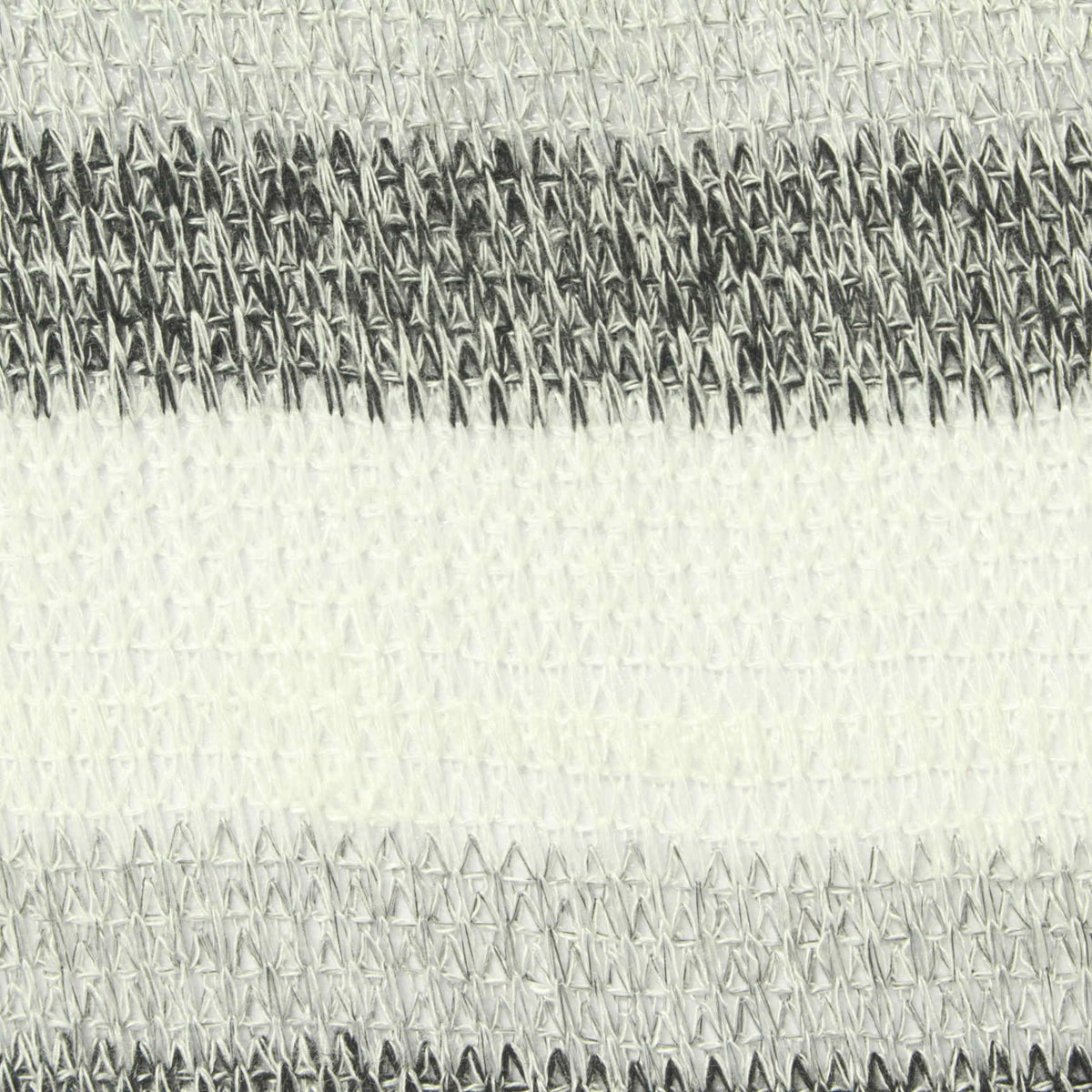 White Horizontal-Stripe Chunky Knit, Viscose-Poly, 176 gsm
