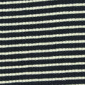 Black Horizontal-Stripe Rib Knit, Poly-Cotton, 272 gsm