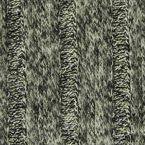 Heather Grey Marl Rib Knit, Polyester, 170 gsm