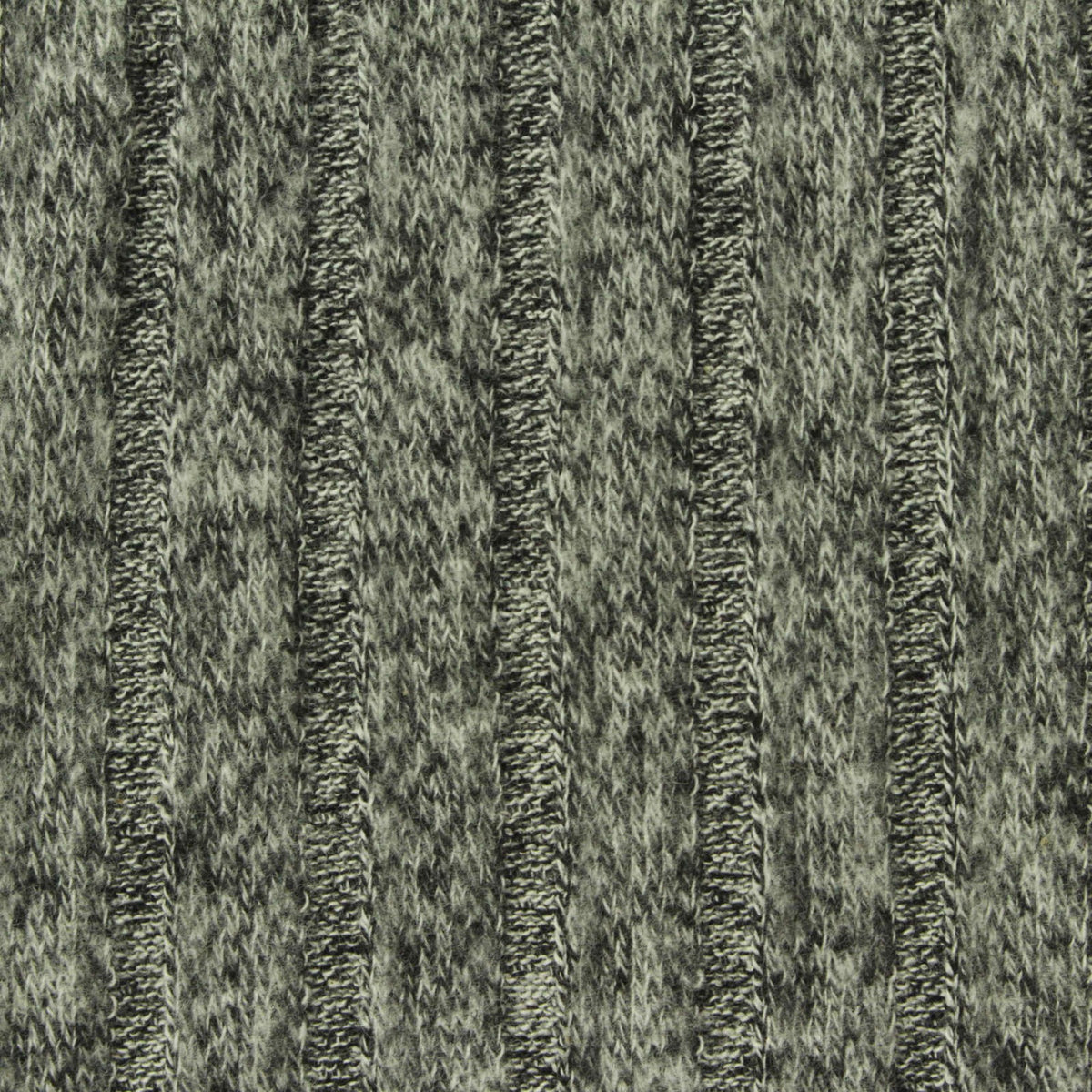 Heather Grey Marl Rib Knit, Polyester, 170 gsm