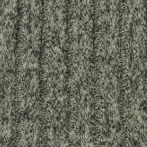 Heather Grey Marl Rib Knit, Polyester, 170 gsm