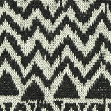 Black Geometric-Zigzag Jacquard, Polyester — texture