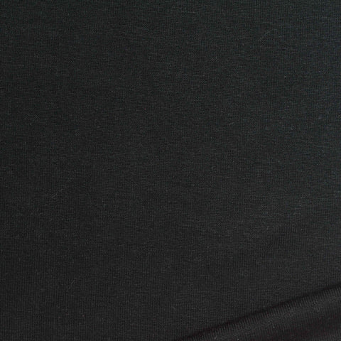 Viscose Stretch Jersey Knit Fabric, 118 gsm, 152 cm — Black