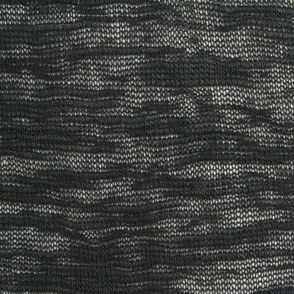 Black Animal Print Chunky Knit, Viscose-Poly