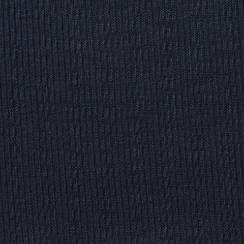 Viscose Stretch Rib Knit Fabric, 215 gsm, 119 cm — Navy