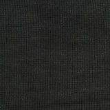 Viscose Stretch Rib Knit Fabric, 207 gsm, 123 cm — Black