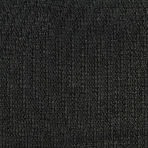 Viscose Stretch Rib Knit Fabric, 207 gsm, 123 cm — Black