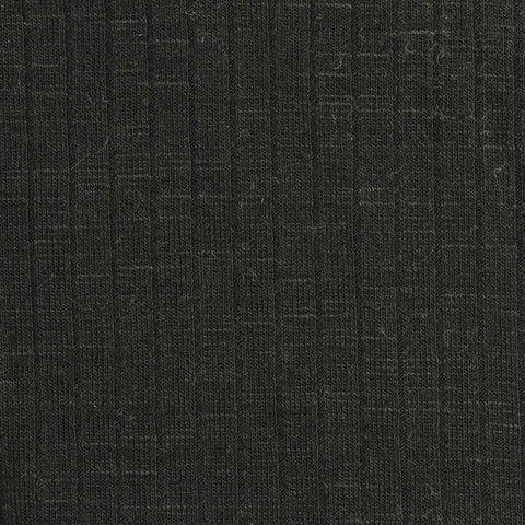 Slub Viscose Polyester Stretch Rib Knit Fabric, 215 gsm, 130 cm — Grey