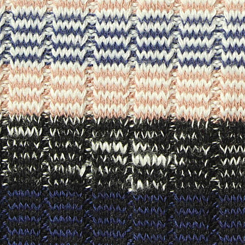 Pink Zigzag Rib Knit, Viscose-Poly