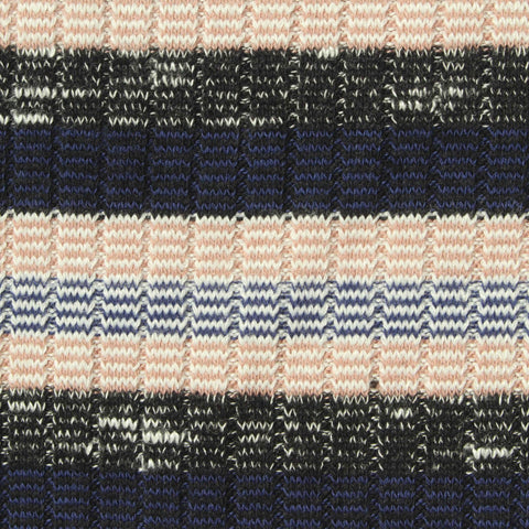 Pink Zigzag Rib Knit, Viscose-Poly