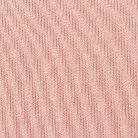 Polyester Viscose Stretch Rib Knit Fabric, 240 gsm, 160 cm — Pink