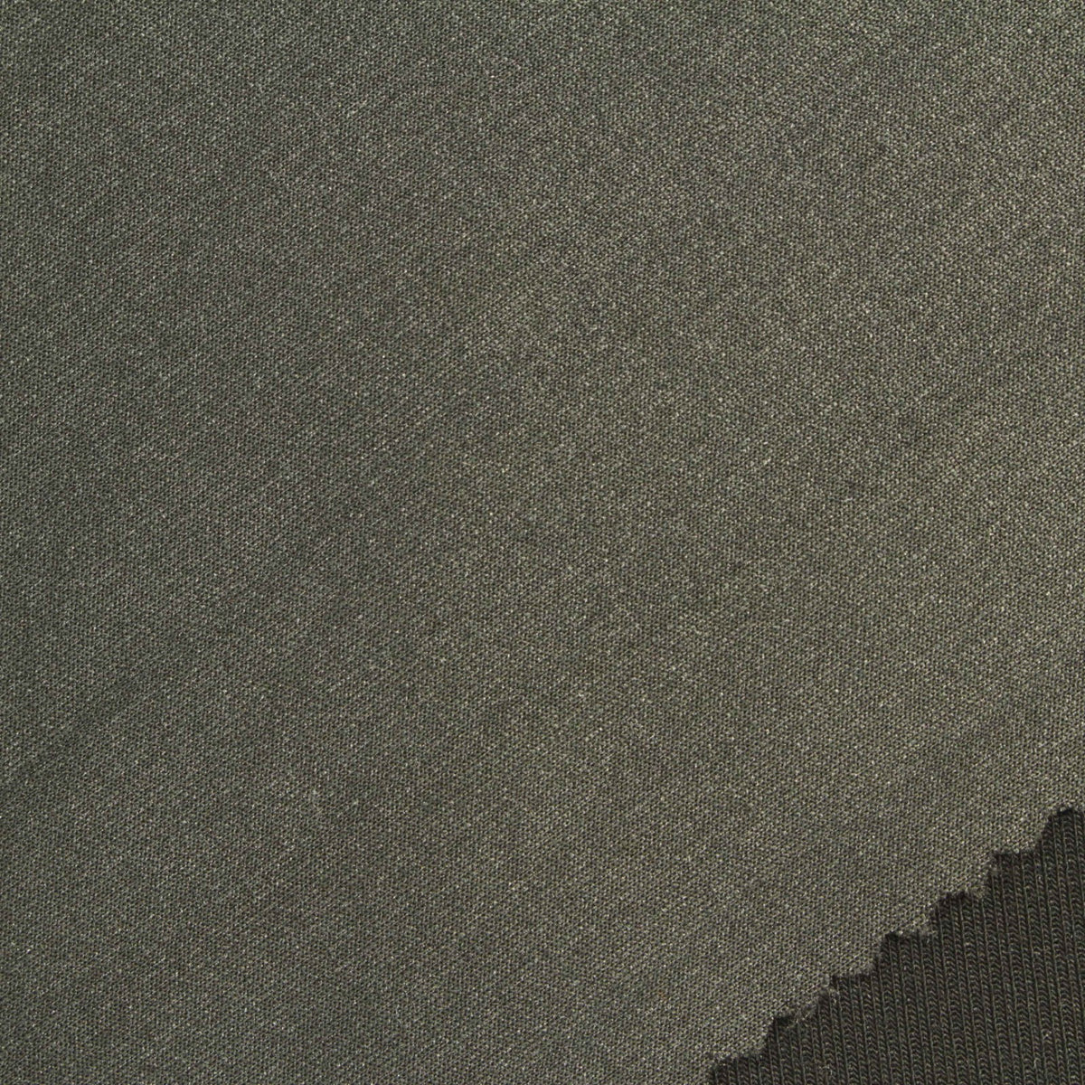 Polyester Viscose Stretch Rib Knit Fabric, 260 gsm, 160 cm — Black
