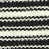 Black Horizontal-Stripe Rib Knit, Poly-Viscose — texture