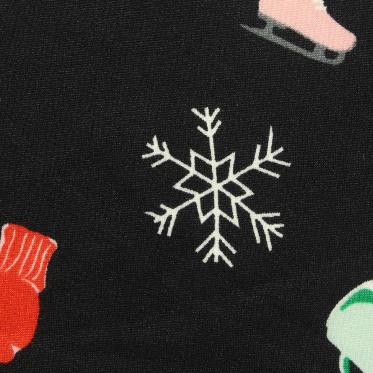 Printed Polyester Stretch Milk Silk Knit Fabric, 150 gsm, 155 cm — Black