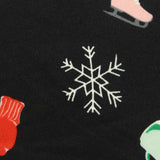 Printed Polyester Stretch Milk Silk Knit Fabric, 150 gsm, 155 cm — Black