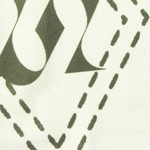 Dark Green Lines Mesh, Polyester