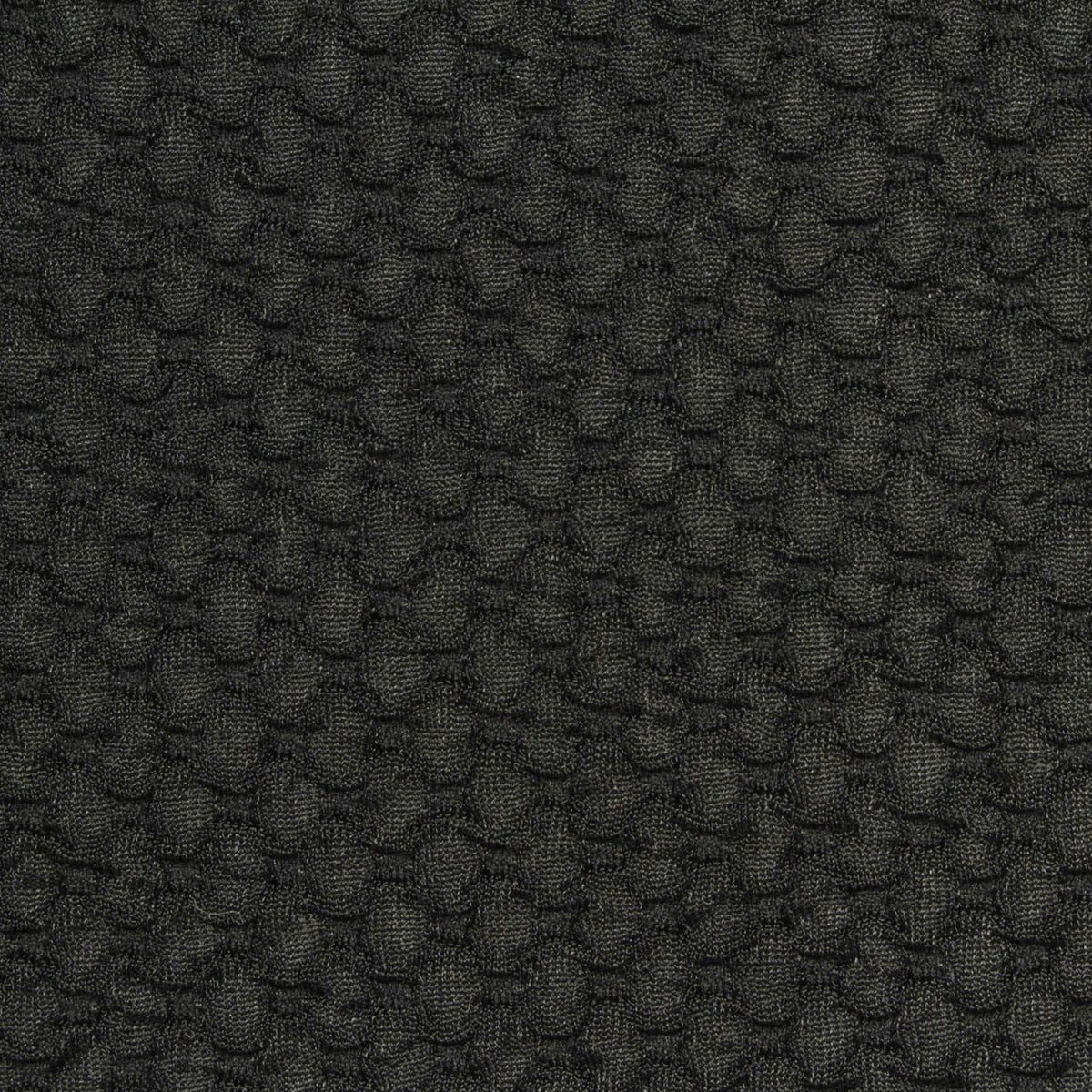 Jacquard Polyester Stretch Warp Knit Fabric, 190 gsm, 130 cm — Black