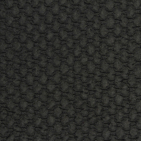 Jacquard Polyester Stretch Warp Knit Fabric, 190 gsm, 130 cm — Black