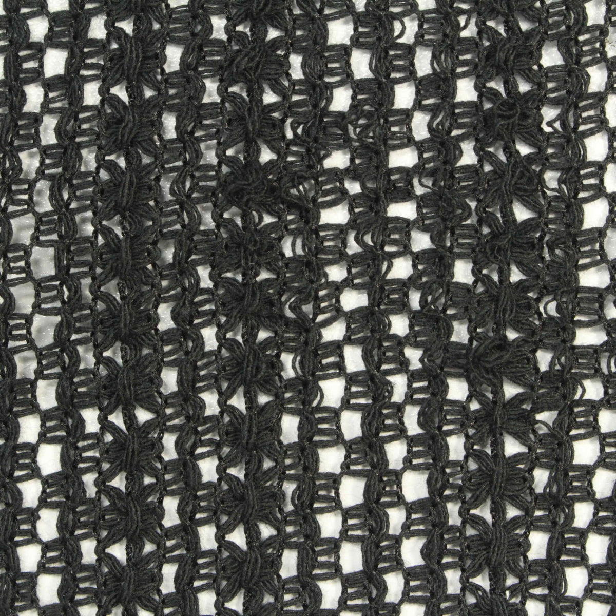 Black Small-Floral Mesh, Poly-Cotton