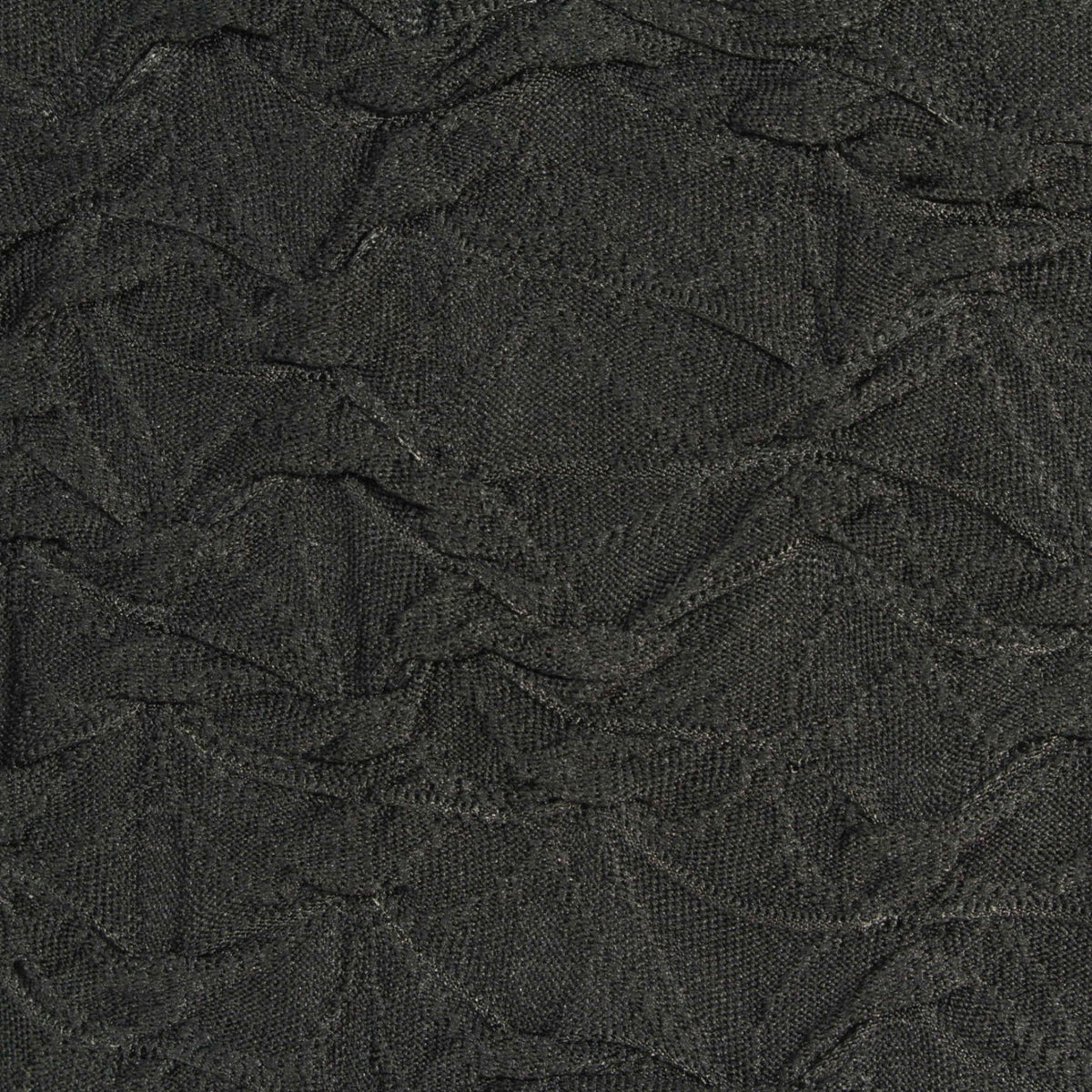 Jacquard Polyester Stretch Knit Fabric, 210 gsm, 165 cm — Black