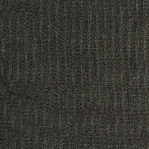 Polyester Cotton Stretch Waffle Knit Fabric, 191 gsm, 162 cm — Green