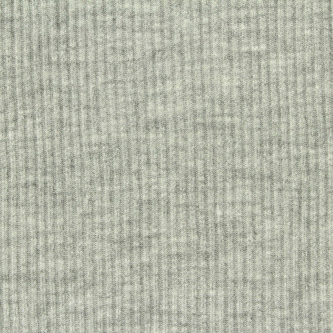 Viscose Stretch Rib Knit Fabric, 240 gsm, 152 cm — Grey