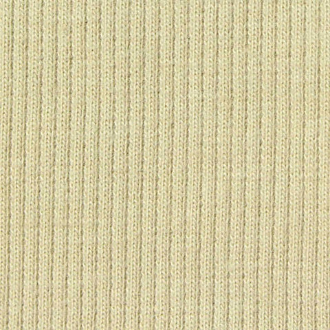 Cotton Polyester Stretch Rib Knit Fabric, 364 gsm, 128 cm — Beige