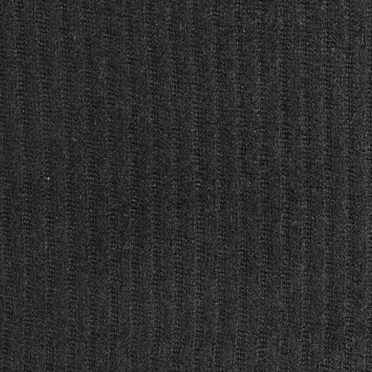 Polyester Stretch Rib Knit Fabric, 244 gsm, 155 cm — Black