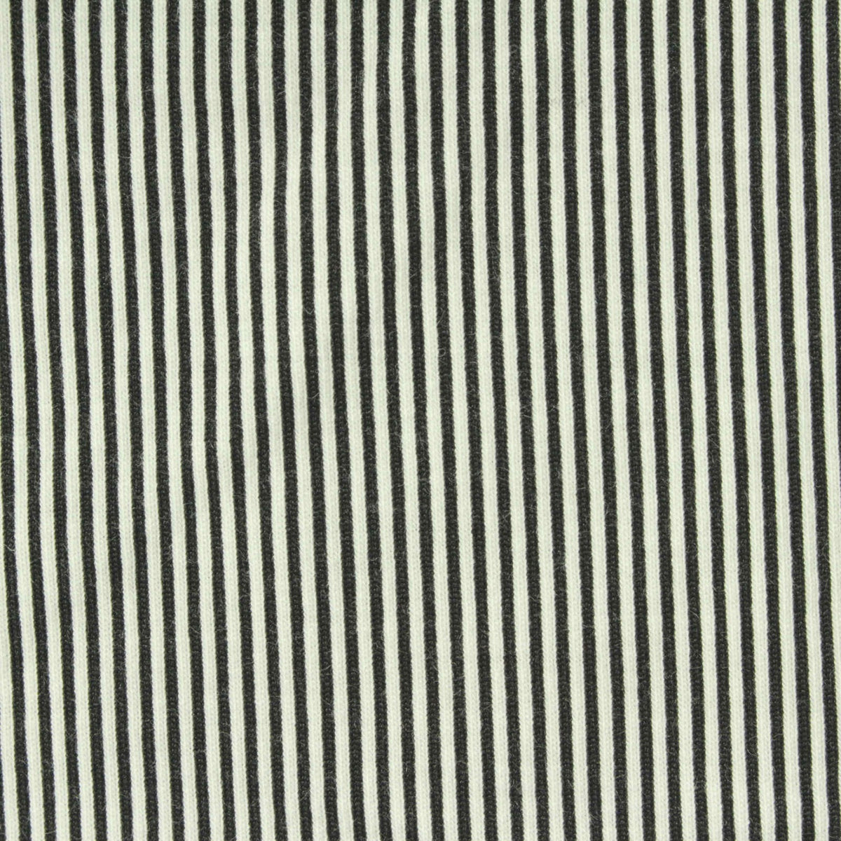Black Vertical-Stripe Jersey Knit, Poly-Viscose, 204 gsm