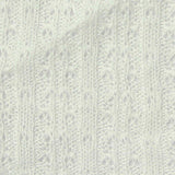 White Eyelet Rib Knit, Poly-Cotton — texture