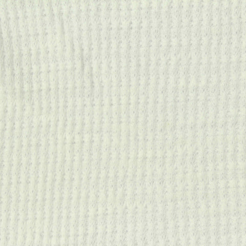Slub 100% Cotton Waffle Knit Fabric, 155 gsm, 145 cm — White