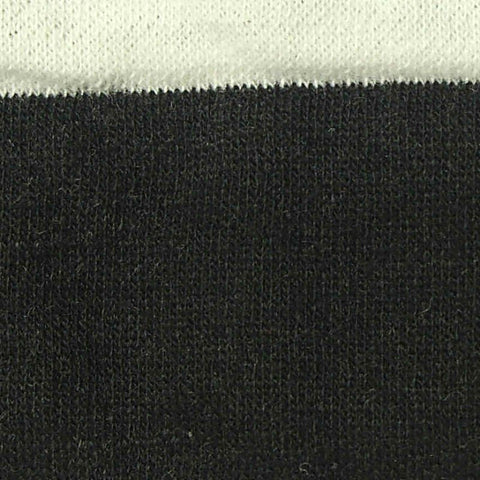 Black Horizontal-Stripe Jacquard, Cotton, 359 gsm