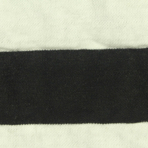 Black Horizontal-Stripe Jacquard, Cotton, 359 gsm