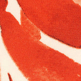 Orange Abstract-Floral Linen-Look, Polyester — texture