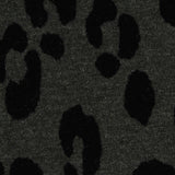 Black Leopard French Terry, Cotton-Poly