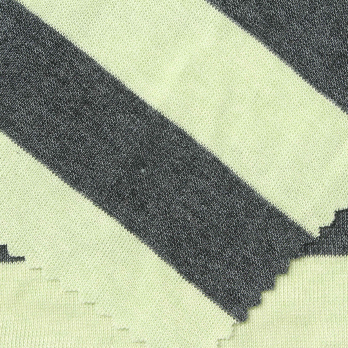 Dark Grey Stripes Rib Knit, Viscose-Wool