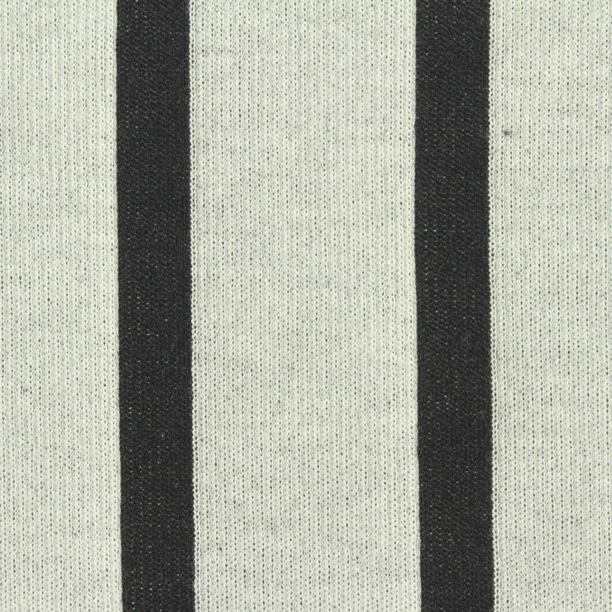 Black Vertical-Stripe Interlock Knit, Polyester, 310 gsm