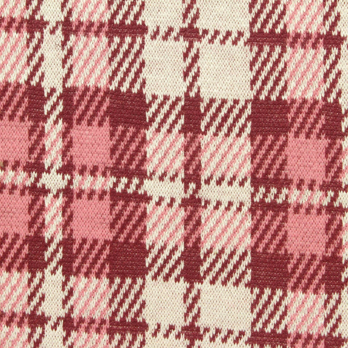 Cream Plaid Jacquard, Poly-Viscose, 275 gsm