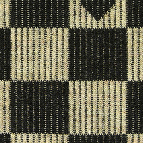 Black Check Rib Knit, Poly-Viscose, 268 gsm
