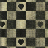 Black Check Rib Knit, Poly-Viscose