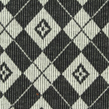 Black Argyle Rib Knit, Poly-Viscose