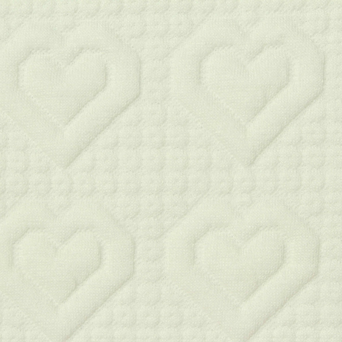Beige Tone-on-Tone Heart Jacquard, Polyester