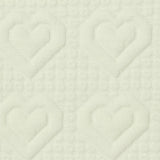 Beige Tone-on-Tone Heart Jacquard, Polyester