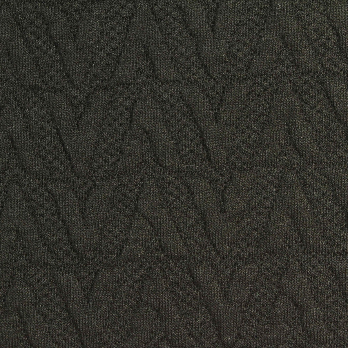 Dark Olive Wavy-Chevron Jacquard, Polyester