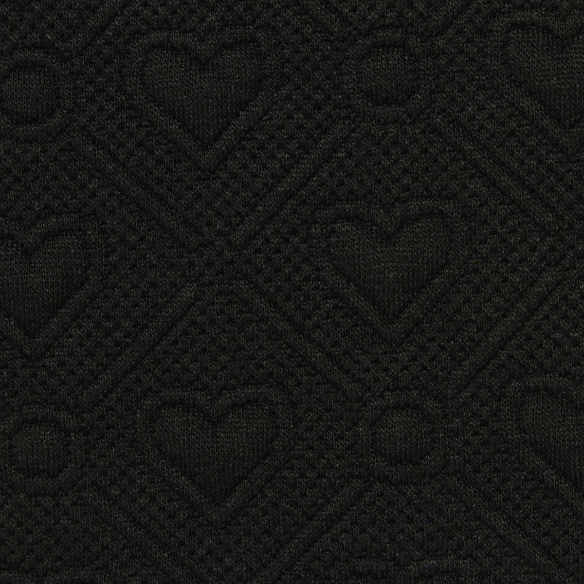 Black Hearts Jacquard, Polyester, 299 gsm