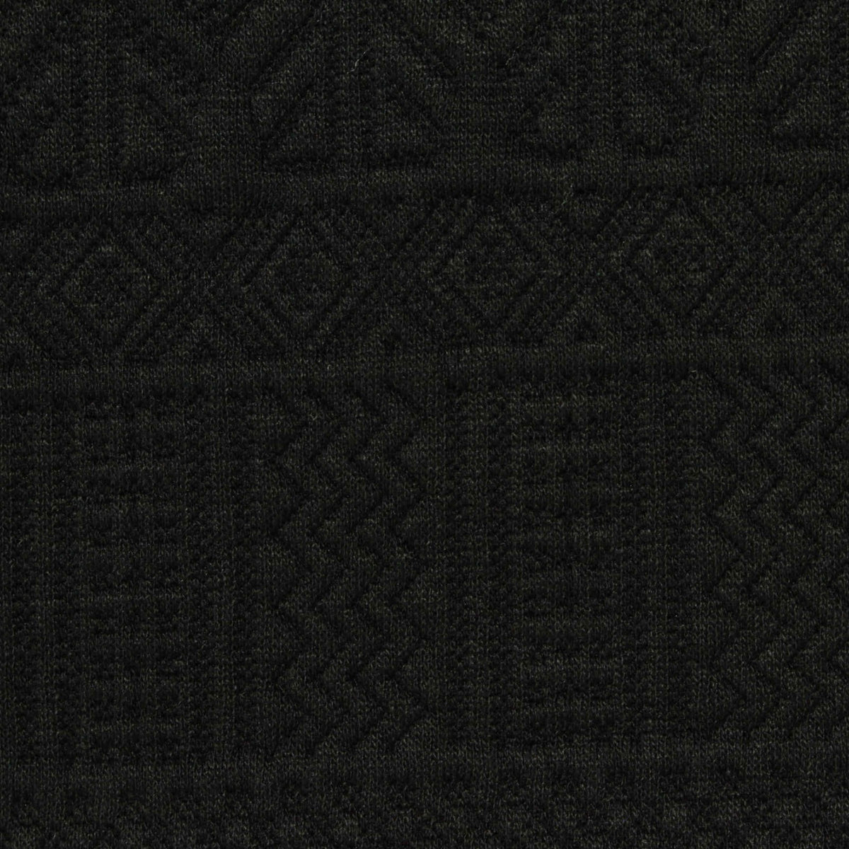 Black Geometric-Diamond Jacquard, Polyester, 286 gsm