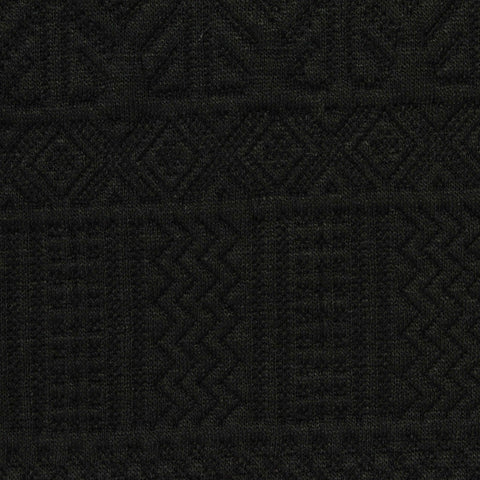 Black Geometric-Diamond Jacquard, Polyester, 286 gsm